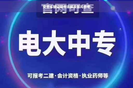 交警车祸证明书详解及图片参考