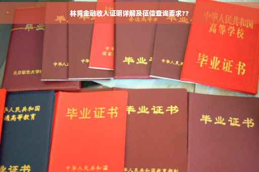 林肯金融收入证明详解及征信查询要求??