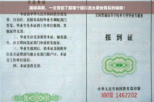 揭秘真相，一文带你了解哪个银行流水更快背后的秘密！