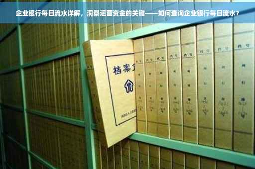 企业银行每日流水详解，洞察运营资金的关键——如何查询企业银行每日流水？