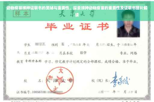动物疫苗接种证明书的奥秘与重要性，探索接种动物疫苗的重要性及证明书图片解读