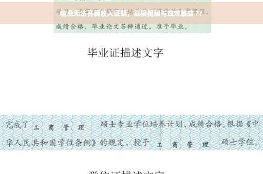 物业无法开具收入证明，真相揭秘与应对策略 ??