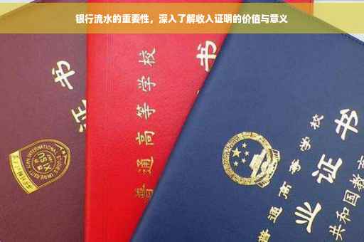 银行流水的重要性，深入了解收入证明的价值与意义
