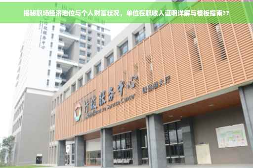 揭秘职场经济地位与个人财富状况，单位在职收入证明详解与模板指南??