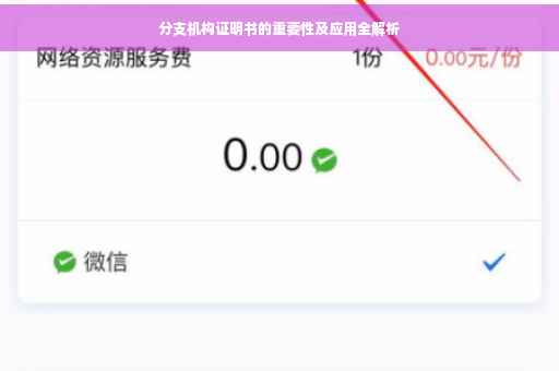 分支机构证明书的重要性及应用全解析