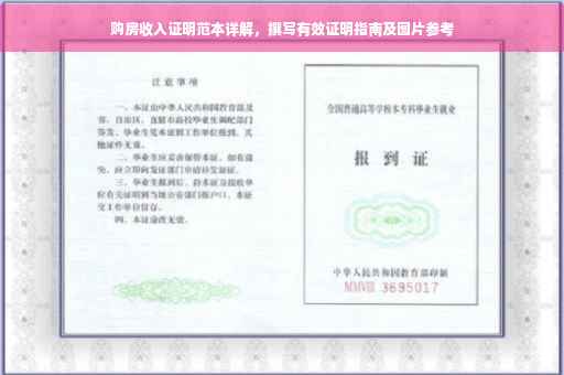 购房收入证明范本详解，撰写有效证明指南及图片参考
