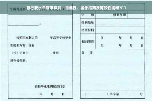 银行流水单签字详解，重要性、操作指南及有效性揭秘?⚡️