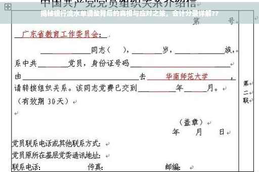 揭秘银行流水单调整背后的真相与应对之策，会计分录详解??