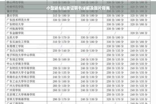 小型轿车报废证明书详解及图片指南