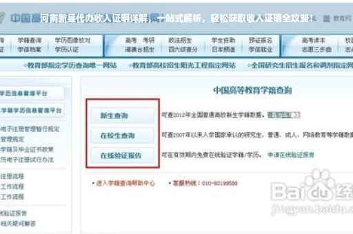 河南新县代办收入证明详解，一站式解析，轻松获取收入证明全攻略！