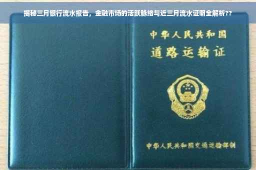 揭秘三月银行流水报告，金融市场的活跃脉络与近三月流水证明全解析??