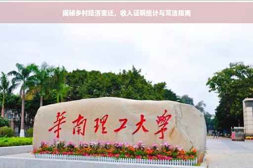 揭秘乡村经济变迁，收入证明统计与写法指南