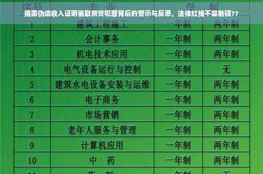 揭露伪造收入证明骗取房贷犯罪背后的警示与反思，法律红线不容触碰??