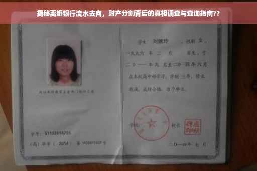 揭秘离婚银行流水去向，财产分割背后的真相调查与查询指南??