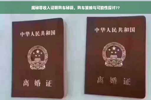 揭秘零收入证明购车秘籍，购车策略与可能性探讨??