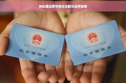 热处理证明书格式详解与证件指南