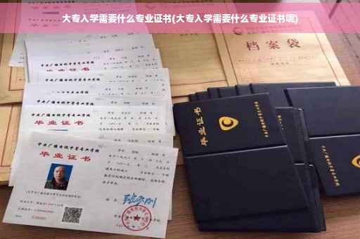 大专入学需要什么专业证书(大专入学需要什么专业证书呢)