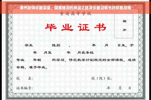 惠州发烧诊断实录，健康博弈的挑战之旅及诊断证明书的获取指南