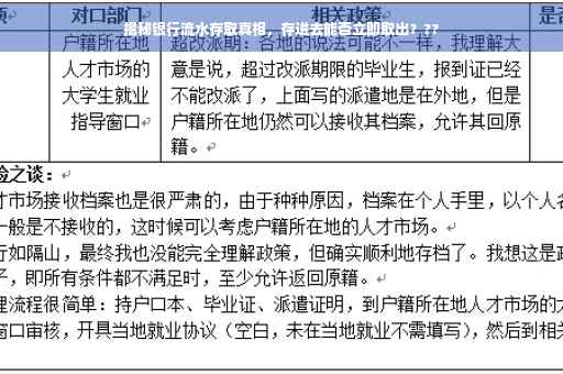 揭秘银行流水存取真相，存进去能否立即取出？??