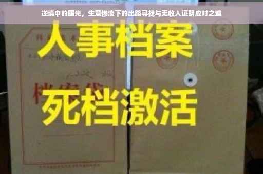 逆境中的曙光，生意惨淡下的出路寻找与无收入证明应对之道