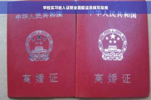 学校实习收入证明全面解读及撰写指南