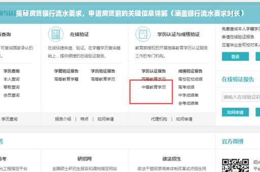 揭秘房贷银行流水要求，申请房贷前的关键信息详解（涵盖银行流水要求时长）