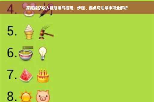 家庭经济收入证明撰写指南，步骤、要点与注意事项全解析