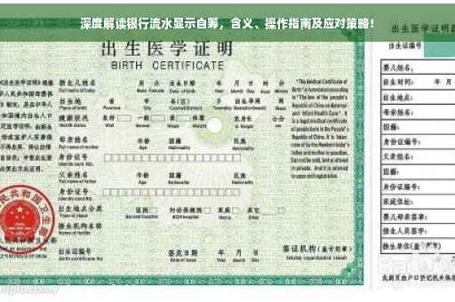 深度解读银行流水显示自筹，含义、操作指南及应对策略！
