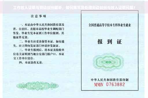 工作收入证明与劳动纠纷解析，如何撰写及处理劳动纠纷与收入证明问题？
