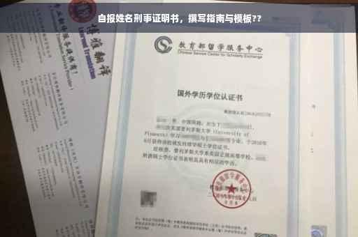 自报姓名刑事证明书，撰写指南与模板??