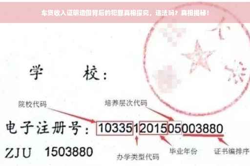 车贷收入证明造假背后的犯罪真相探究，违法吗？真相揭秘！