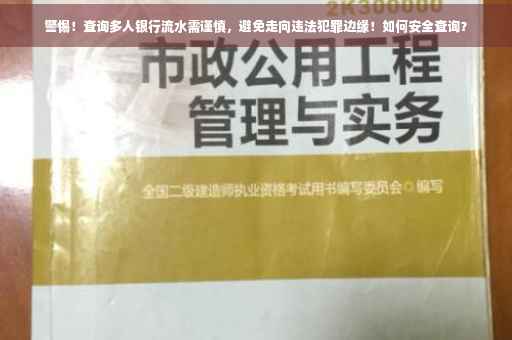 警惕！查询多人银行流水需谨慎，避免走向违法犯罪边缘！如何安全查询？
