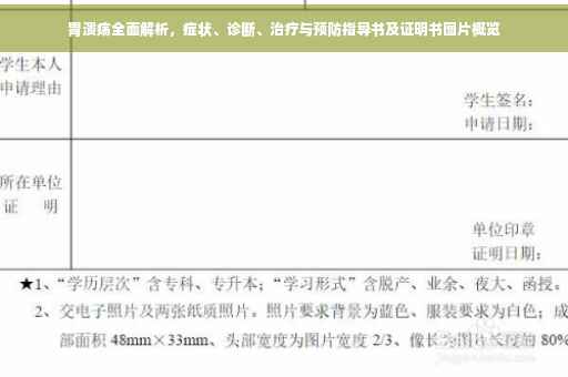 胃溃疡全面解析，症状、诊断、治疗与预防指导书及证明书图片概览