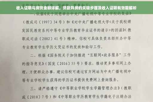 收入证明与房贷金额详解，贷款购房的关键步骤及收入证明有效期解析