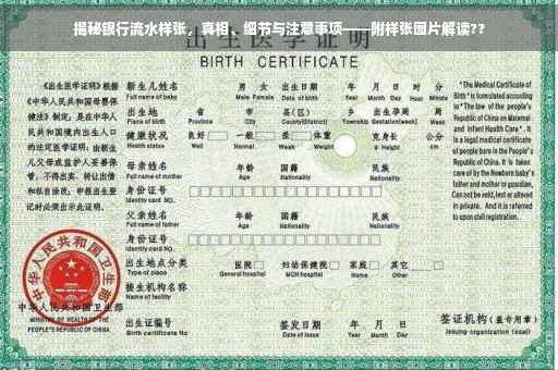 揭秘银行流水样张，真相、细节与注意事项——附样张图片解读??