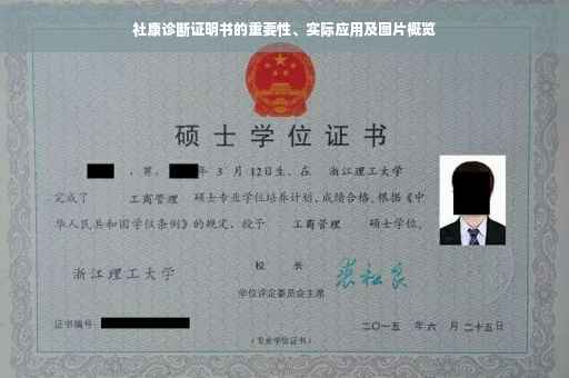 社康诊断证明书的重要性、实际应用及图片概览