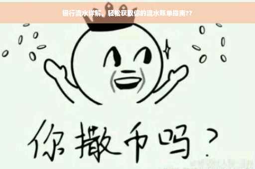 银行流水详解，轻松获取你的流水账单指南??