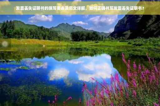 发票丢失证明书的撰写要点及范文详解，如何正确书写发票丢失证明书？