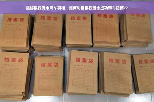 揭秘银行流水购车真相，如何利用银行流水成功购车指南??