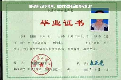 揭秘银行流水账单，金融术语背后的真相解读！