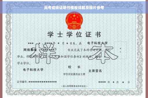 高考成绩证明书模板详解及图片参考