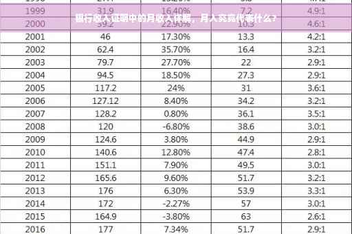 银行收入证明中的月收入详解，月入究竟代表什么？