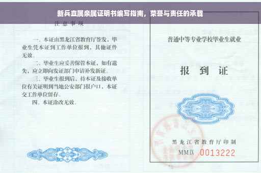 新兵直属亲属证明书编写指南，荣誉与责任的承载