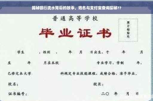 揭秘银行流水背后的故事，姓名与支付宝查询探秘??