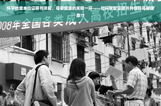 怀孕检查单位证明书详解，母婴健康的关键一环——如何获取证明书并保障母婴健康??