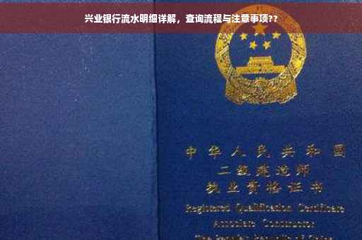 兴业银行流水明细详解，查询流程与注意事项??