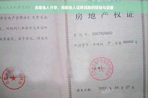 自媒体人分享，规避收入证明风险的经验与洞察