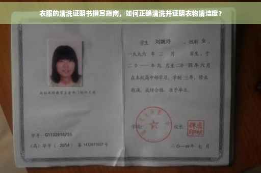 衣服的清洗证明书撰写指南，如何正确清洗并证明衣物清洁度？