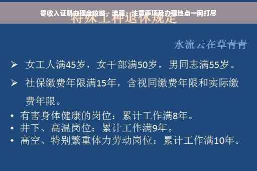零收入证明办理全攻略，流程、注意事项及办理地点一网打尽