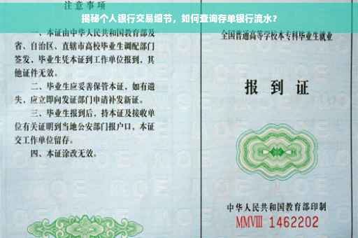揭秘个人银行交易细节，如何查询存单银行流水？
